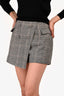 For Love & Lemons Grey Tartan Patterned Skort Size S