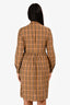 Burberry Brown Check Button Down Midi Dress Size 6
