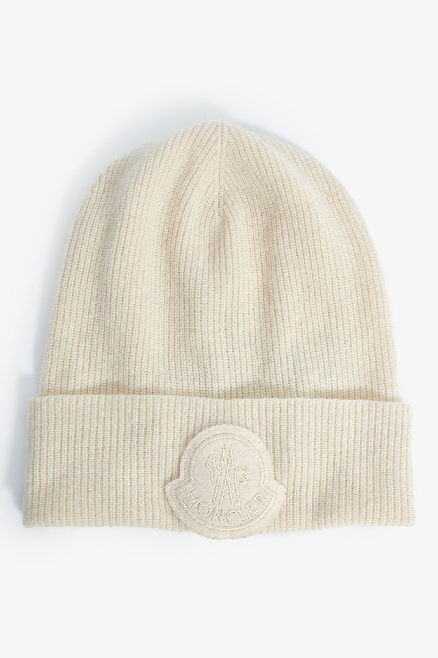 Moncler Cream Wool/Cashmere Ribbed Toque – Mine & Yours