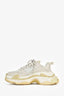 Balenciaga White/Cream Triple S Sneakers Size 7