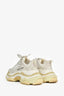 Balenciaga White/Cream Triple S Sneakers Size 7
