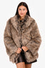 LPA Brown Faux Fur 'Elliana' Jacket Size XS