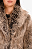 LPA Brown Faux Fur 'Elliana' Jacket Size XS