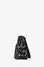 Christian Dior 2021 Black Grey Velvet Leopard Print Medium Caro Bag