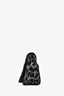 Christian Dior 2021 Black Grey Velvet Leopard Print Medium Caro Bag