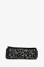 Christian Dior 2021 Black Grey Velvet Leopard Print Medium Caro Bag