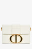 Christian Dior White Leather 'Sac 30 Montaigne Mini' Crossbody