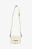 Christian Dior White Leather 'Sac 30 Montaigne Mini' Crossbody