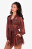 Zimmermann Red/Black Empire Filigree Romper Size 0