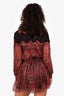 Zimmermann Red/Black Empire Filigree Romper Size 0