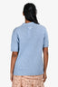 Prada 2019 Blue Wool/Cashmere Short Sleeve Sweater Size 36