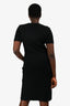 Prada 2014 Black Wool Textured Midi Dress Size 44