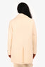 Prada 2023 Cream Wool Double Breasted Coat Size 38