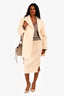 Prada 2023 Cream Wool Double Breasted Coat Size 38