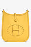 Hermès 2024 Yellow Clemence Leather TPM Evelyne Crossbody