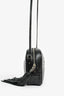 Saint Laurent Black Croc Embossed Tassle Camera Crossbody