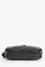 Saint Laurent Black Croc Embossed Tassle Camera Crossbody