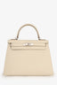 Hermès 2021 Chalk White Epsom Leather Kelly Sellier 28