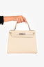 Hermès 2021 Chalk White Epsom Leather Kelly Sellier 28