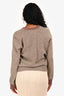 Pre-Loved Chanel™ 2016 Fall/Winter Paris-Rome Runway Grey Cashmere V-Neck Sweater Size 38