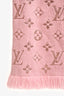 Louis Vuitton Metallic Pink Monogram Wool Scarf