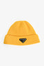 Prada Yellow Wool/Cashmere Ribbed Triangle Toque Size M