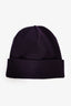 Pre-Loved Chanel™ Dark Purple Cashmere Gold CC Toque