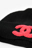 Pre-Loved Chanel™ Black Cashmere Pink CC Toque