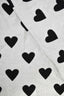 Burberry Black/Grey Wool Heart Print Shawl Scarf