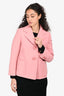 Prada Pink Wool Cropped Blazer Jacket Size 40