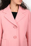 Prada Pink Wool Cropped Blazer Jacket Size 40