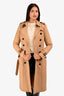 Burberry London Brown Utility Belted Trench Coat Size 8