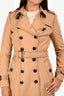 Burberry London Brown Utility Belted Trench Coat Size 8