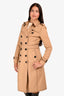 Burberry London Brown Utility Belted Trench Coat Size 8