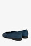 Pre-Loved™ Chanel Teal Glossy Leather CC Ballet Flats Size 35