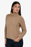Weekend Max Mara Tan Wool Cable Knit Sweater Size S