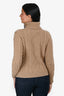Weekend Max Mara Tan Wool Cable Knit Sweater Size S