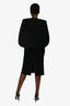 Givenchy Black Puff Sleeve Knit Midi Dress Size M