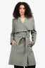 Mackage Sea Grey Wool Belted Midi Coat Size S