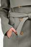 Mackage Sea Grey Wool Belted Midi Coat Size S