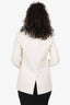 Maje White Linen Single Breasted Blazer Size 36
