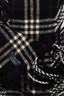 Burberry Black Merino Nova Check Fringe Scarf