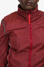 Prada Sport Burgundy/Pink Hooded Zip-up Windbreaker Size 46
