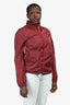 Prada Sport Burgundy/Pink Hooded Zip-up Windbreaker Size 46