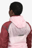 Prada Sport Burgundy/Pink Hooded Zip-up Windbreaker Size 46