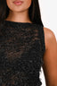 Peserico Italy Black Cotton/Metallic Knit Tank Top Size 38