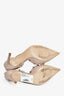 Valentino Taupe Leather Rockstud Slingbacks Size 36.5