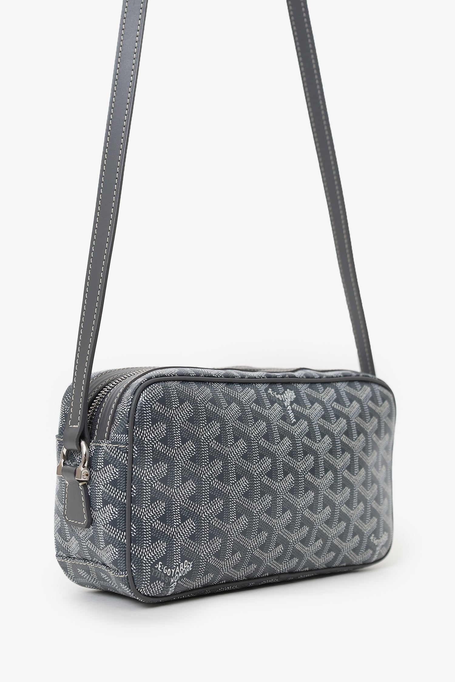 Goyard Grey Goyardine Coated Canvas Sac Capvert Crossbody Bag