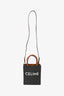 Celine 2021 Brown Canvas/Leather Mini Triomphe Vertical Cabas Tote with Strap