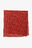 Balenciaga Red/Black Monogram Scarf